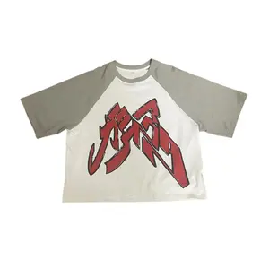 Gachiakuta Anime Mens Casual T Shirts Raglan Short Sleeve Crewneck Baseball Tees Color Block Workout Fashion Shirt