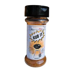 Albanese's Finest Rub It - Everything Spice Rub for Seafood Beef Brisket Ribs Chicken Burgers & More - 4 oz - Flavorful Seasoning with 15 Herbs and Spices - Vegetable Friendly