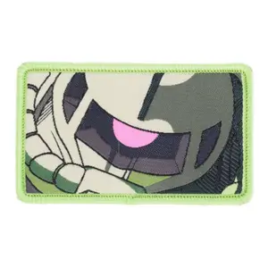 Small Green Zaku Gundam Hook &  Loop Patch