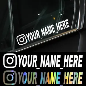 Hot 2026 User Name Custom Personalized Instagram Vinyl Decals Motorcycle for Instagram FACEBOOK Customization Needs Remarks Car Sticker Car Decor