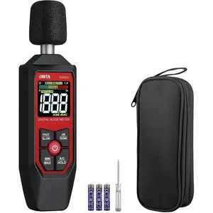 BINTA Decibel Meter, Digital Sound Level Meter with A/C Weighted, Portable SPL Tester 30-130dB Noise Measure with Backlit LCD Display, Max/Min, dB/SONE Unit, Data Hold for Home Office Factory Neighbor