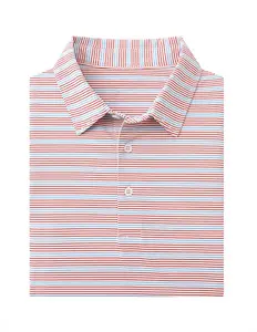 2026 Mens Golf Shirts Dry Fit Moisture Wicking Performance Sports Short Sleeve Striped Collared Polo Shirts for Men Fashion Menswear Casual Top SpringStatements