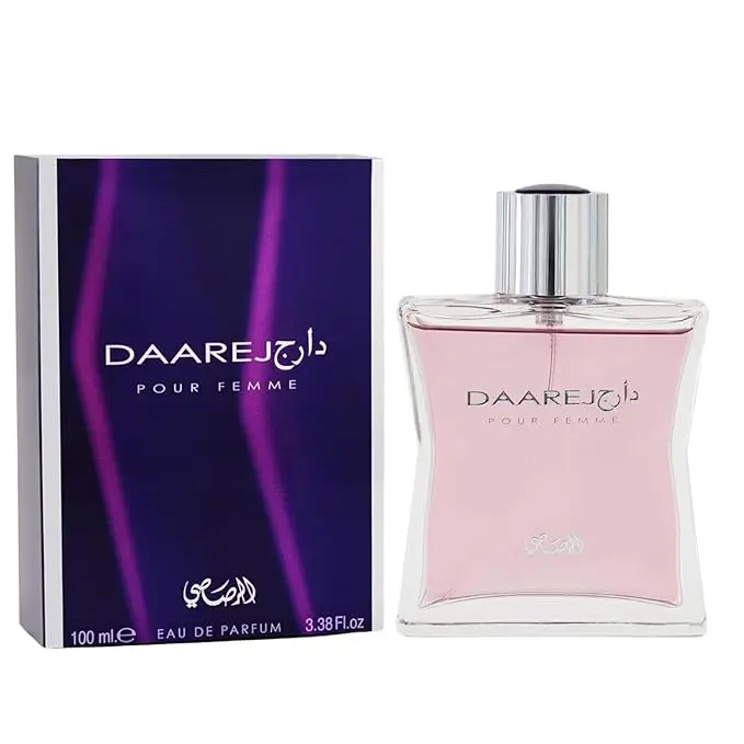 Rasasi Dareej for Women Eau de Parfum Spray 3.4 Oz Perfume Fragrance Fruity Floral Sweet Powdery Vanilla