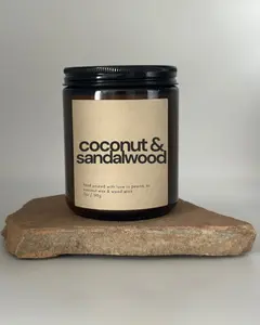 COCONUT & SANDALWOOD COCONUT WAX CANDLE
