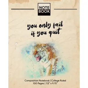 Composition Notebook: College Ruled with Motivational Quote and Colorful Creative Art | 100 Pages | 7.5in x 9.75in:  for Middle School, High ... Math, Science, Art and Engineering Students. - Paperback