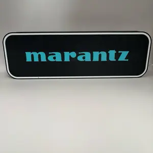 Marantz Black and Blue Light Up LED Sign - Simple Design with Bold Text