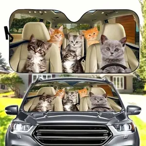Premium Car Windshield Sun Shade - Instant Sun Protector For Dashboard, Car Sun Shade For Windshield - Foldable UV Protection Sunshade For Cars, Universal Fit