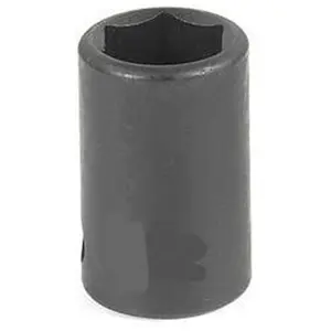 212 MAIN Grey Pneumatic 1011M Impact Socket - .38 Inch Drive, 11Mm Standard Hex Openings, High Torque, Fast Engagement