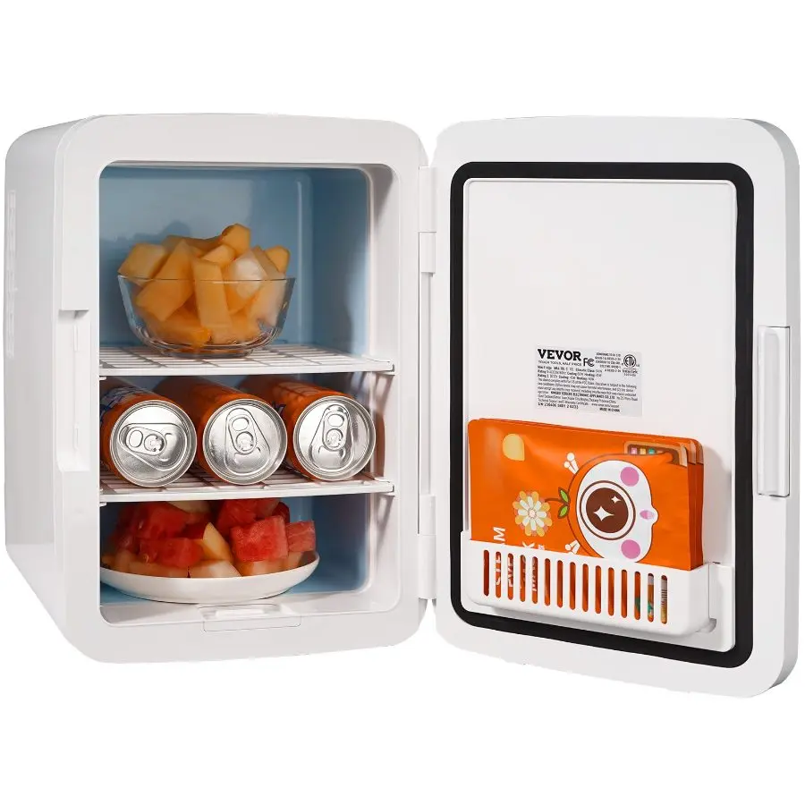 fathersdaygift  Vevor Mini Fridge for Bedroom, 6L Luxury Skin Care Fridges with Mirror and LED Light, AC/DC Cosmetic Fridge for Office Dorm Car, Small Makeup Refrigerator for Beauty Face Mask Beverage Chill, WhiteVEVOR Super Brand Day