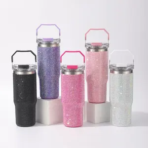 30oz Drilled Car Cup Double layered Thickened 304 Stainless Steel Insulated Cup Car Portable Cooling Ice King Cup Drinkware Flasks Tumbler Bottles Bottled Water Bottles