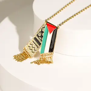 Kuffiyeh Palestine Flag Necklace