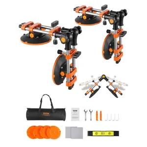 VEVOR Seamless Seam Setter 2-Pack, Granite Seam Joiner with 6 in Nitrile Rubber Vacuum Suction Cups, Stainless Steel Handle & Dual Rods, 90°-120° Adjustable Countertop Installation Tool for Tile, Marble Slabs