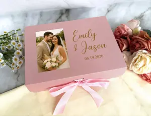 Custom Name Bridesmaid Box Will You Be My Bridesmaid Proposal Gift with Personalized Bridal Party Box Personalized Magnetic Ribbon Box