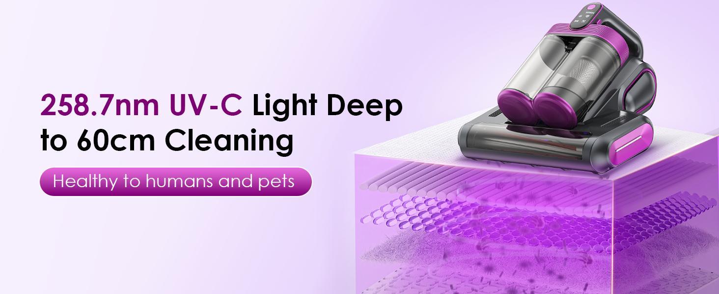Cordless Handheld Vacuum Cleaner, 13kPa High-Suction Wet-Dry Vacuum with Dual-Cup Anti-Mite Design, 253.7nm UV Light, 80000rpm Ultrasonic Tech, 4-in-1 Multi-Functional for Home, Car, Pet Hair Cleaning (Mattress-Focused) Cordless Handheld Vacuum Cleaner, 13kPa High-Suction Wet-Dry Vacuum with Dual-Cup Anti-Mite Design, 253.7nm UV Light, 80000rpm Ultrasonic Tech, 4-in-1 Multi-Functional for Home, Car, Pet Hair Cleaning (Mattress-Focused)