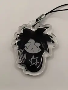 Roblox Forsaken Two Time Keychain, Kawaii Cartoon Game Acrylic Character Pendant