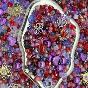 March First Round 5oz Phone Chain Creative Beaded Necklace, Multi-Size Multi-Theme Color Mix, Choking Hazard Warning, Ca Prop 65 Compliant