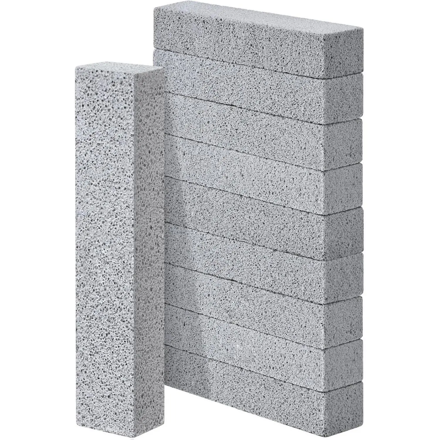10 Pack Pumice Stone for Toilet Cleaning Bowl Stick,Powerfully Cleans Hard Water Rings,Calcium Buildup & Stains,Suitable for Cleaning Toilet, Bathtubs,Kitchen Sink, Stove and Grill Ceramic Utensils Barbecue Accessories
