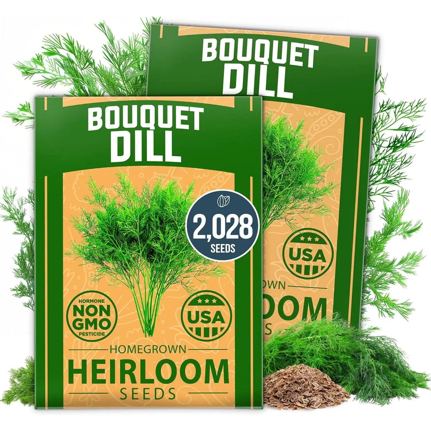 Dill Seeds for Planting – Premium Bouquet Dill Seeds, Heirloom Herb Seeds for Planting Outdoors, Grow Your Fragrant Dill Herb Garden (Anethum graveolens)