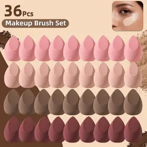 36pcs/Pack Makeup Sponges, Multicolor Makeup Sponge For Foundation Blending, Liquid/Cream/Powder Seamless Smooth Beauty Sponge, Latex-Free Hypoallergenic Dual Use Foundation Puff, Suitable For All Skin Types