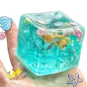 3D Cartoon Rubik's Cube Squeeze Toy • Realistic Geometric Memory Slow Rebound Squishy • Quiet Office Desk Decompression Fidget Toy Summer Gift for Kids Adults