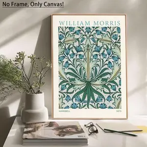 William Morris Print, Vintage Flower Pattern Unframed Painting, Wall Art Poster for Home Living Room Bedroom Decor, Ornaments