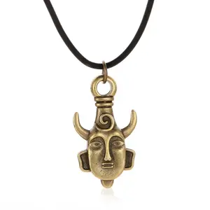 Unisex Gothic Vintage Winchester Amulet Necklace - Casual Trendy Gothic Witch Jewelry, Simple Supernatural Dean Leather Rope Pendant Chain, Summer Vibes Costume Accessory, Casual Trendy Jewelry