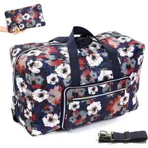22" Foldable Large Travel Duffel Duffle Bag  Gym Tote Bag For Women Overnight Carryon Weekend Bag  Bag Water Resistant