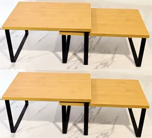 Dalax-Stackable Kitchen Counter Shelves Set of 2 Expandable Pantry Cabinet Organizer Large Shelf Rack with Metal Frame & Engineered Wood Versatile Storage for Pantry Cupboard Office Home Organization