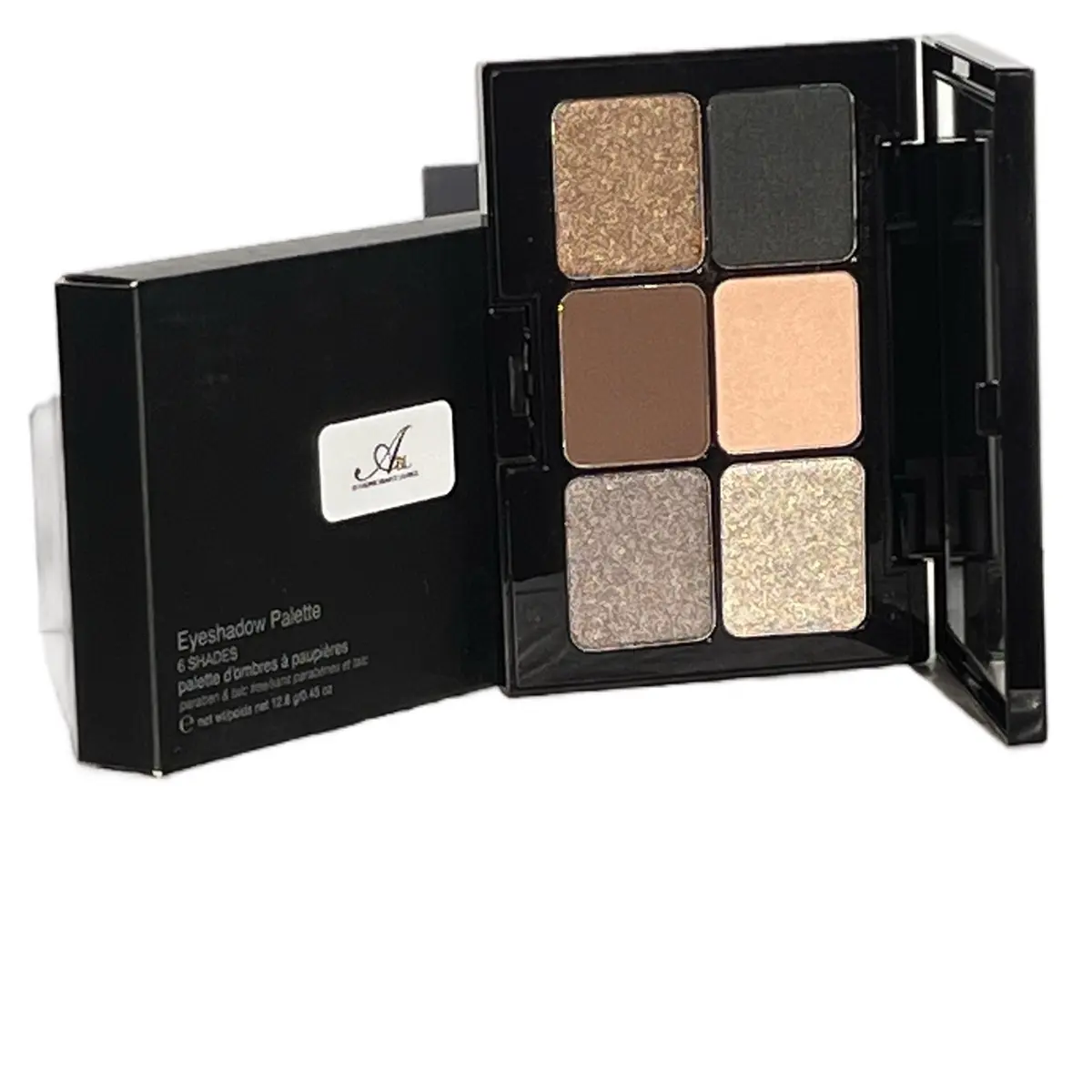Cocoa Beach Eye Shadow Palette - Makeup for Beautiful Eyes - Eyeshadow Charcoal Blend Smokey gold dark
