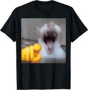 100% Cotton Laughing Cat Meme T-Shirt for Men Women Kids