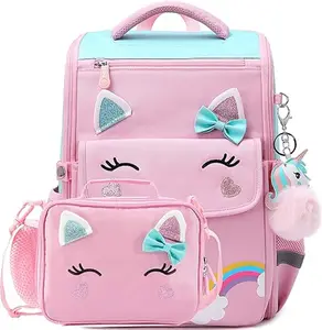 Cute unicorn backpack with lunch bag for men and women 2pcs is suitable for people who are on vacation, traveling, going to school or working.