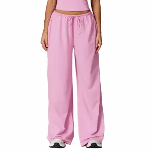 Fashion Girl Young Girl Choice Pants Drop Wide Leg Loose Casual Pants Women's Sports Fitness Elastic Drawstring Pants