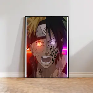 Naruto and Sasuke Painting Poster, Wart Art Best Gift