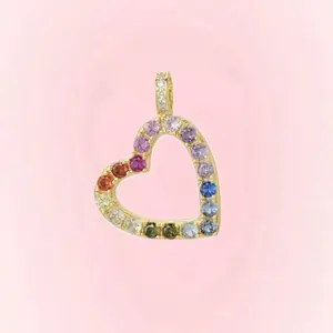 Rainbow open heart