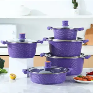 Luxury Purple Nonstick Pot Set