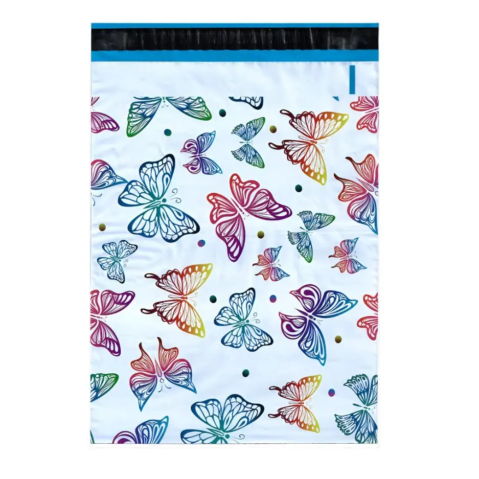 Rainbow Butterflies Poly Mailers Size 10x13 Butterfly Shipping Bags