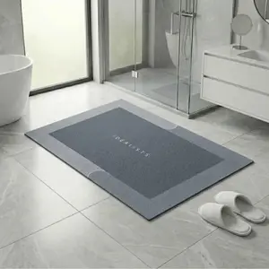 Quick Dry Bathroom Mat 3-in-1 – Super Absorbent Non-Slip Bath Rug, Anti-Mold Rubber Backing, Soft Washable Floor Mat for Shower, Tub, Kitchen & Laundry Room, Modern Home Decor