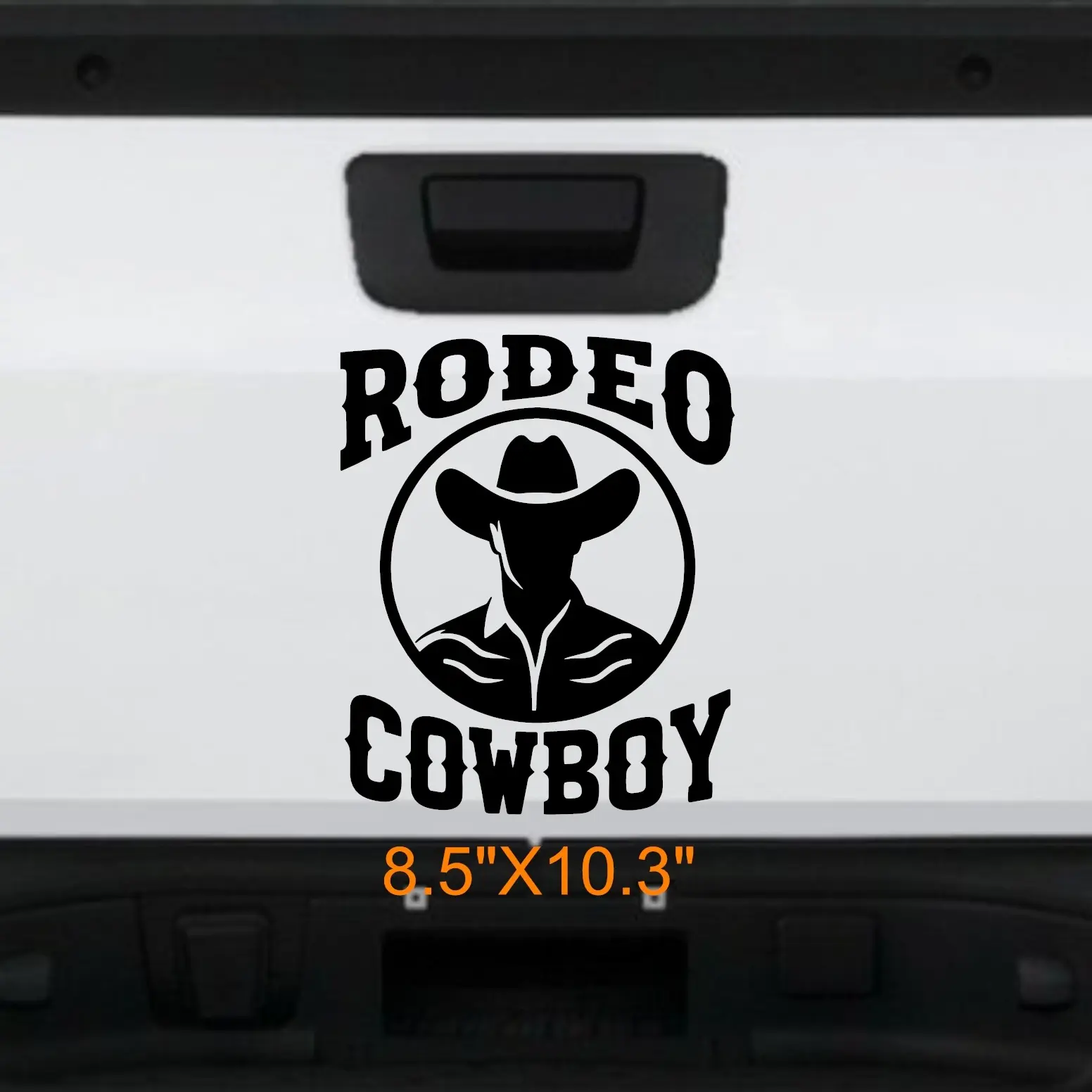 rodeo cowboy with hat adhesive vinyl car decal sticker southern rodeo western rancher style emblem for trucks, cars, trailers, and home use