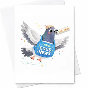 Messenger Pigeon Pop-Up Birthday And Congratulations Card C-333