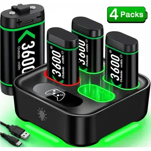 Rechargeable Xbox One Controller Battery Pack with 4x3600mWh for Xbox One S/X/Elite , Xbox Series X|S Controllers-Xbox One Accessories