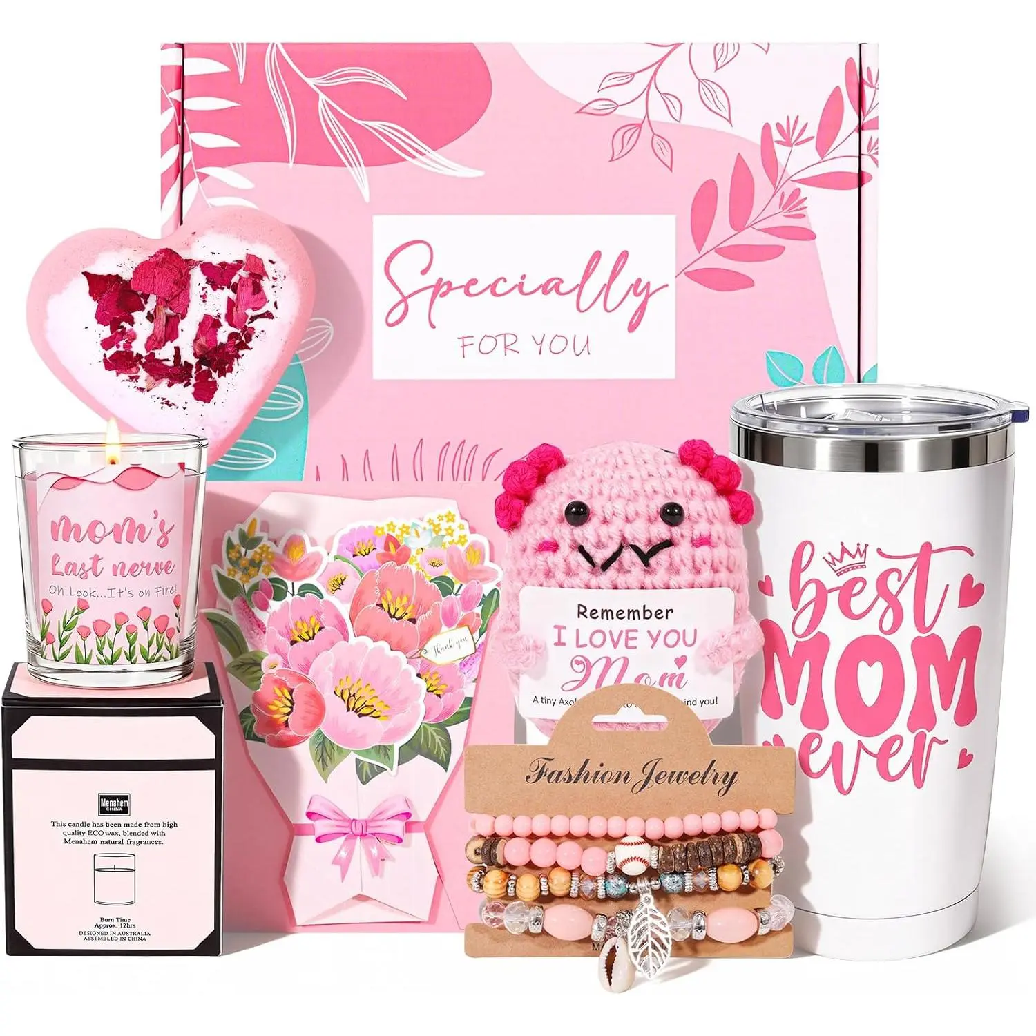 Festive Party  Mini Basket Set, Mother's   Ideas, Best Birthday & Thank You Presents for Mom from Daughter Son, Necklace & Bracelet Combo, Mothers   Ideas xmas favor  perfect holiday party favor day gift anniversary gift tiktokshopspringglowup, Gift Box,