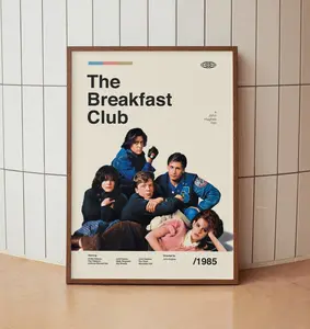 The Breakfast Club Movie Poster, Retro Movie Poster, Poster Decor Room, Poster Movie