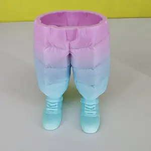 3D Printed Down Pants Pen Holder Storage Creative Display Piece, Colorful Down Pants Pen Holder Organizer Box, Desk Decor