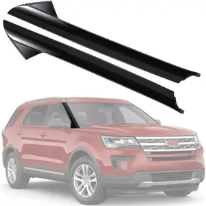 JOKG FIT Ford Explorer 2011-2019 A-Pillar Molding Trim, Windshield Outer Pillar Trim Panel Left Right Side, Gloss Black, Replaces BB5Z-7803136-AB BB5Z-7803137-AB, 2-Pack