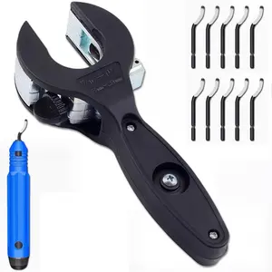 Ratcheting Tubing Cutter, Copper Pipe Cutter, Tubing Cutter 5/16" To 1 1/8", 2 in 1-360° Close Quarters Tube Compact Cutter with 10Pcs Deburring Tool, Pex Cutter Tool for Cutting Copper and Metal Pipes - Home Improvement.