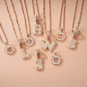 Jewelry 2PC Initial Letter Necklace Set | 14K Gold Plated Dainty Alphabet Pendant, Adjustable 17"-19" Chain, Valentine’s Gift for Women