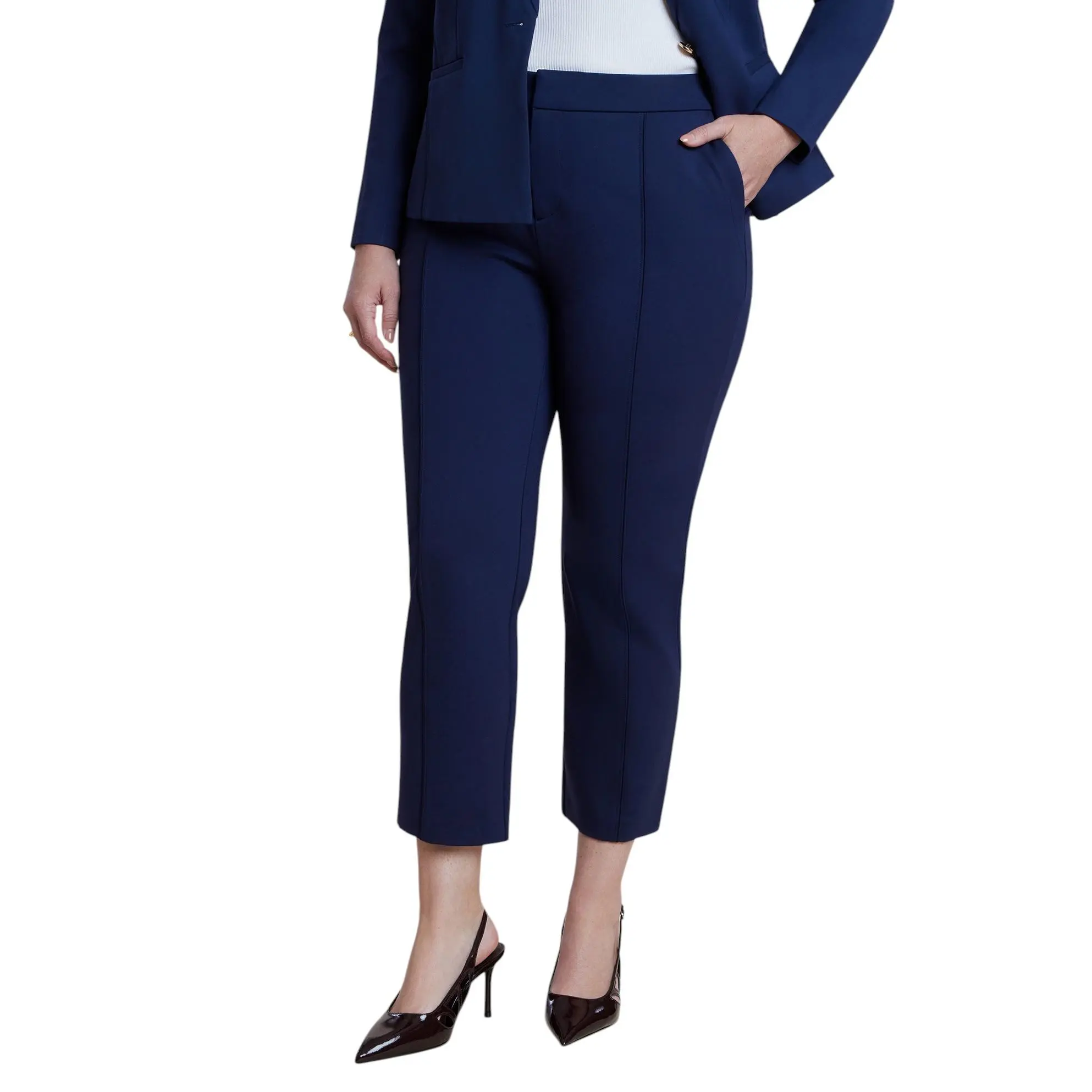 ELOQUII Women's Plus Size Petite The Ultimate Stretch Slim Ankle Pant