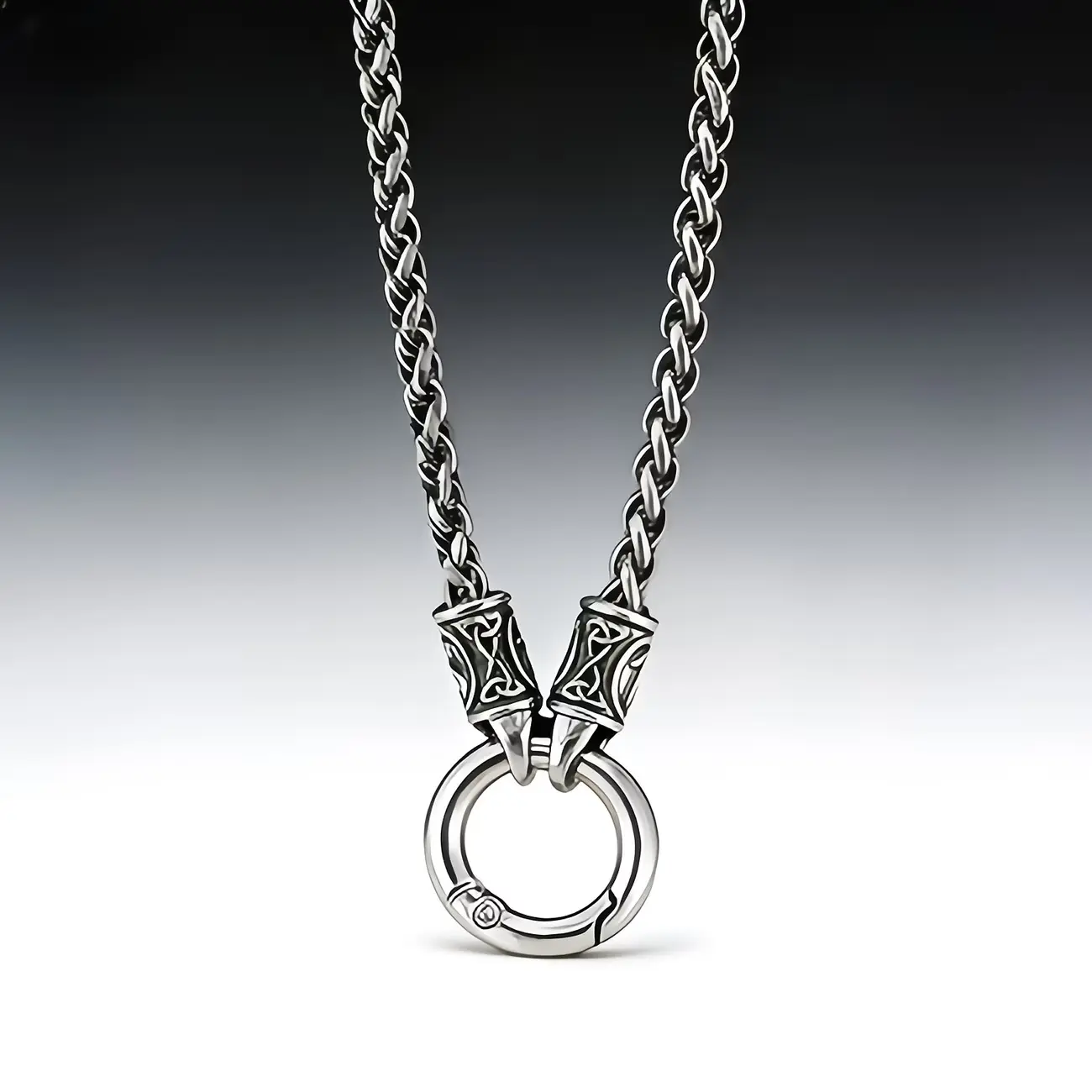Norse Viking Rune Necklace with Celtic Knot Details, Tarnish-Resistant Costume Jewelry for Men and Women