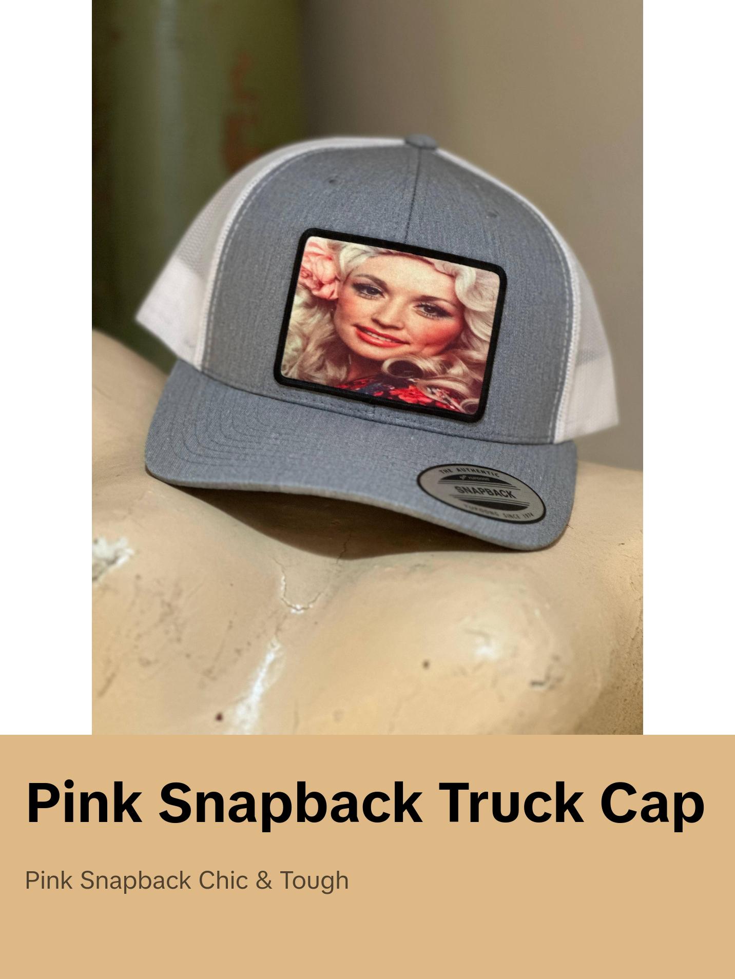 Glam Dolly Trucker Hat in Pink - Fashion Accessory for Women