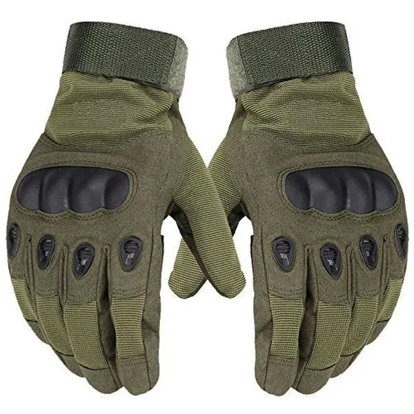 Size Medium Tactical Paintball Gloves with Knuckle Protection for Paintball, Airsoft, Cycling, and Motorcycle, Unisex, Foliage Green